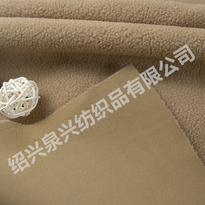 摇粒绒复合羊羔绒 复合面料现货 保暖软壳面料